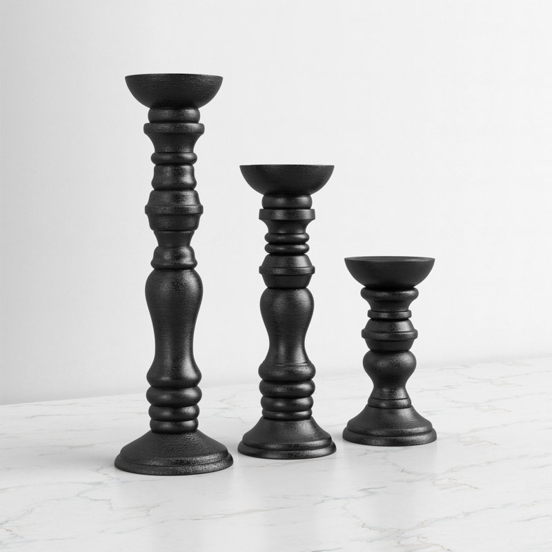 Kelly Clarkson Home 16'' H Wood Tabletop Candlestick Wayfair